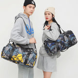 Graffiti Travel Bag Large Capacity Sports Fitness Shoulder Bag