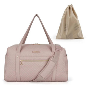 Simple Plaid Travel Bag for Women Large-capacity Waterproof Handbag