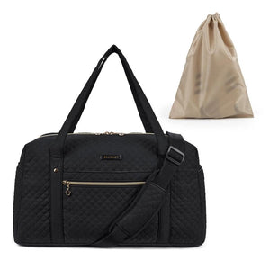 Simple Plaid Travel Bag for Women Large-capacity Waterproof Handbag