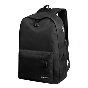 Leisure School Backpack USB Charging Gray Convenient Men's Backpack