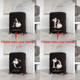 Rose Pink Letter Name Luggage Cover 18-32 Inch