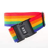2M Rainbow Password Lock Luggage Bag with Strap