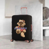 Bear Doll Pattern Luggage Cover Elastic Protective Dust-proof 18-32 Inch Travel