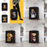Bear Doll Pattern Luggage Cover Elastic Protective Dust-proof 18-32 Inch Travel