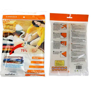 100 SPACE SAVING VACUUM STORAGE BAGS EXTRA LARGE SEAL CLOTHES BAG