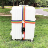 4M Rainbow Packing Luggage Bag with Password Lock & Strap
