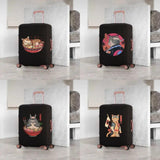 Samurai Cat Luggage Cover Protective Scratch-resistant Dust-proof 18-32 Inch
