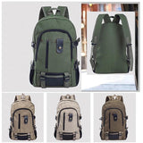 Men's Canvas Backpack Large Schoolbag Solid Rucksack Casual Travel Bag