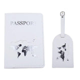 Personalized PU Leather Luggage Bag Tag & Passport Cover Set