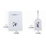 Personalized PU Leather Luggage Bag Tag & Passport Cover Set