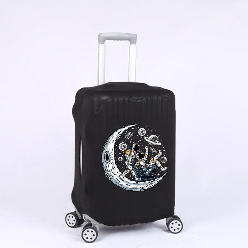 Astronaut Pattern Luggage Cover Protects 18-32 Inch Suitcases