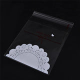 100 Lace Self Adhesive Cookie Candy Bags Cellophane Birthday