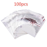 100 Lace Self Adhesive Cookie Candy Bags Cellophane Birthday