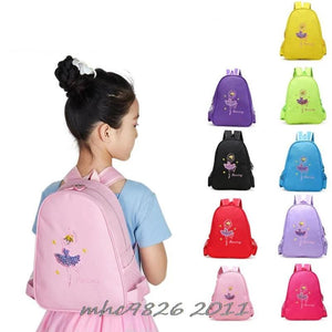 Girls Princess Dance Backpack Bag Kids Shoulder Dancing Latin Ballet Gym Storage