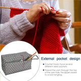 Yarn Storage Craft Tote Bag with Inner Divider, Crochet Needles Organizer