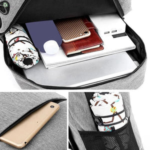 Anti-theft Business Backpack for Laptop with Water Cup Holder