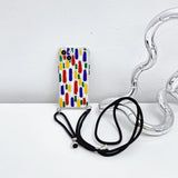 IPhone 14pro Max 13 Contrast Crossbody Rope Hole Case