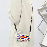 IPhone 14pro Max 13 Contrast Crossbody Rope Hole Case