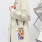 IPhone 14pro Max 13 Contrast Crossbody Rope Hole Case