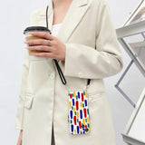 IPhone 14pro Max 13 Contrast Crossbody Rope Hole Case