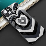 iPhone14pro max Protective Case - Love Glass Shockproof Cover