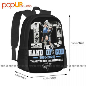 The Hand Of God Number 10 Maradona Thank You For The Memories Backpack