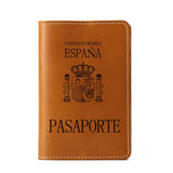 Spain Passport Cover Personalised Engrave Spanish Leather Passport Holder