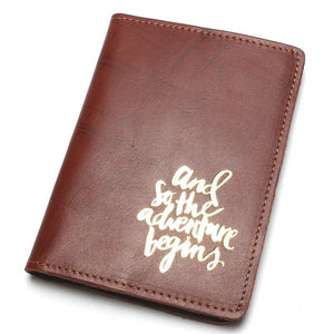 Vintage Crazy Horse Leather Travel Passport Wallet