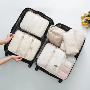 6Pcs Travel Bags Clothing Underwear Shoes Organizer Cube Portable Toiletries
