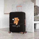 Bear Doll Pattern Luggage Cover 18-32 Inch Elastic Protector Dust-proof Set