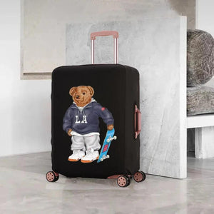 Bear Doll Pattern Luggage Cover 18-32 Inch Elastic Protector Dust-proof Set