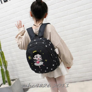 Girls Ballet Dance Bag Embroidered Canvas Gymnastic Sport Backpack