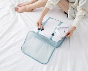 7pcs Luggage Organizer Bag Waterproof Travel Packing Cubes for Clothing Storage