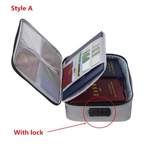 Men Travel Accessory Document Package Large Capacity Storage Bag Organizer