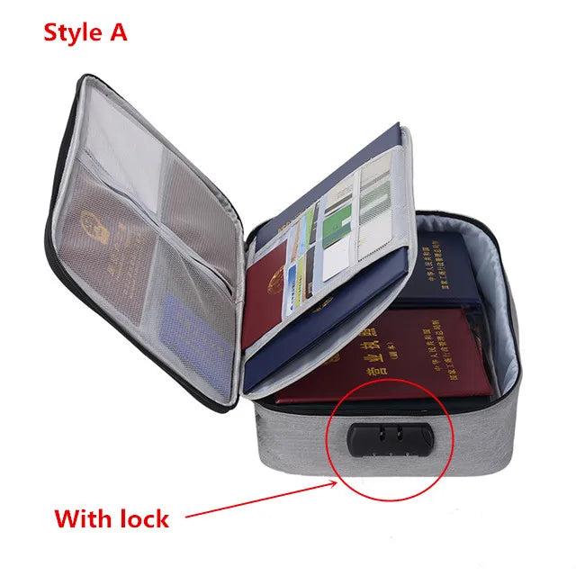 Men Travel Accessory Document Package Large Capacity Storage Bag Organizer
