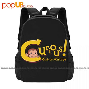 Curious George Backpack Large Capacity Gym Tote Bag