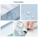 7Pcs Travel Packing Cube Bag Organizer Mesh Storage Underwear Bra Sock Wash Bags