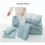 7Pcs Travel Packing Cube Bag Organizer Mesh Storage Underwear Bra Sock Wash Bags