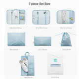 7Pcs Travel Packing Cube Bag Organizer Mesh Storage Underwear Bra Sock Wash Bags