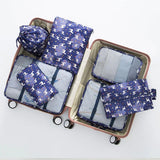 7Pcs Travel Packing Cube Bag Organizer Mesh Storage Underwear Bra Sock Wash Bags