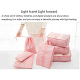 7Pcs Travel Packing Cube Bag Organizer Mesh Storage Underwear Bra Sock Wash Bags