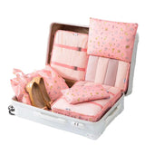 7Pcs Travel Packing Cube Bag Organizer Mesh Storage Underwear Bra Sock Wash Bags