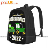 Big Brother Boys Tractor Backpack Large Capacity Gym Tote Bag