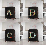 Elastic Flower Alphabet Luggage Cover 18-32 Inch Dust-proof Protective Cover