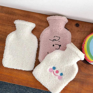 Plush Woman Water Bottle Bag Cartoon Hot Water Injection Bags