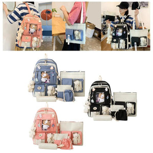 Women Backpack School Bag Girls Shoulder Straps Portable Casual Rucksack Gift