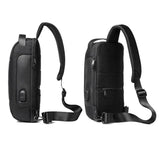 Men's Waterproof USB Crossbody Bag Anti-theft Shoulder Sling Chest Pack