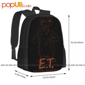 E.T The Extra Terrestrial Alien Swag Backpack Gym Art Print Sport