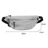Canvas Fanny Pack Large Storage Waist Bag Unisex Multifunctional Chest Bags
