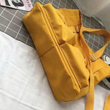 Foufurieux Large Capacity Canvas Women Shoulder Bag Army Green